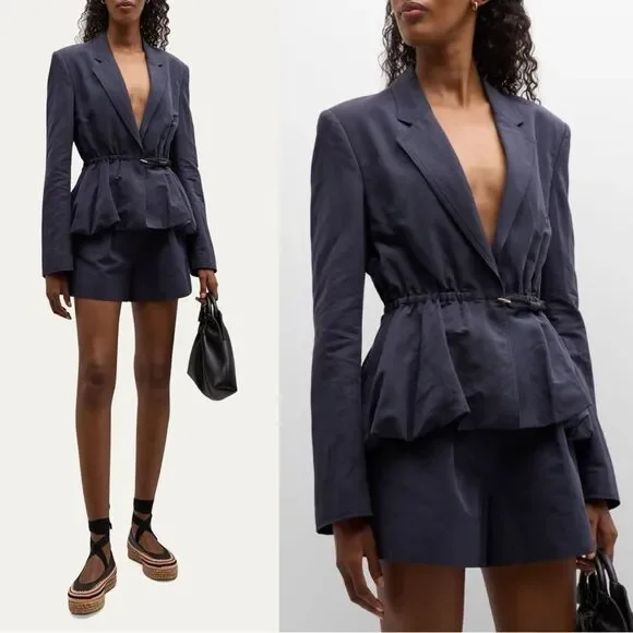 Ulla Johnson Talie Blazer in Midnight Size XS Retail $790 - Picture 1 of 10